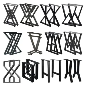 Table Legs Industrial Cast Iron Steel Frame X Shape Desk Office Bench Dinning Coffee Dining Furniture Metal Coffee Table Legs for Table