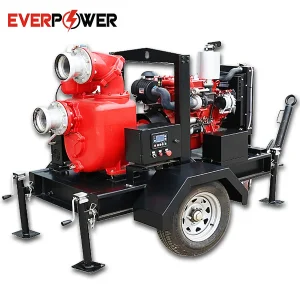 Trailer Mounted Self-Priming Centrifugal Flood Control Trash Slurry Anti-Corrosion Chemical Drainage Fire-Fighting Agriculture Irrigation Diesel Water Pump Set