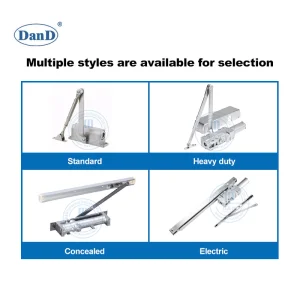 UL/CE Fire Rated Heavy Duty Automatic Concealed Hydraulic Security Overhead Hold Open Hidden Sliding Electric Aluminum Alloy Commercial Pneumatic Door Closer