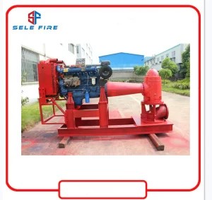 UL Listed Fire Fighting System Engine Driven Diesel Vertical Turbine Fire Pump 750gpm