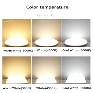 Ultra-Thin Round LED Recessed Ceiling Panel Down Light Lamp