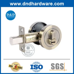 Zinc Alloy Antique Brass Security Door Cylinder Lockset Hardware for Wooden Door