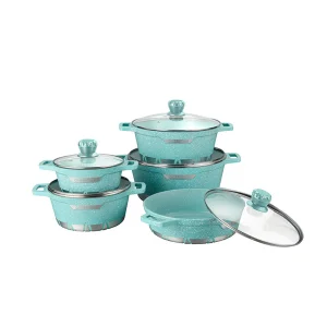 Aluminum Die-Casting Cookware Set Household Soup Pot Wok Kitchen Cooking Pot Set
