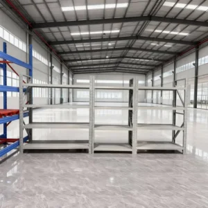 Medium-Duty Rack System with Labeling System Compatibility for Warehouse Management