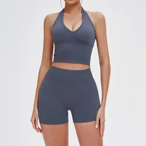 Conjunto de yoga de sujetador y pantalones cortos