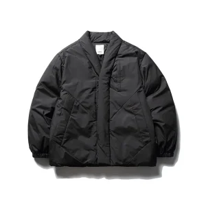 Custom ZD V neck solid mens black puffer jacket Suppliers, Factories