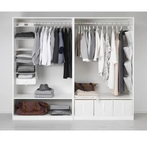 Beautiful Pivot Hinged Glass Door Display Wardrobe MDF Multi-Material Wardrobe