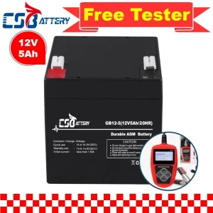Csbattery 12V5ah Small Size AGM Bateria for Electronic-Scale/Medical-Electronic-Equipment/Fire