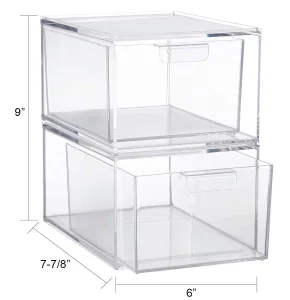 Cajas de maquillaje de acrílico transparente