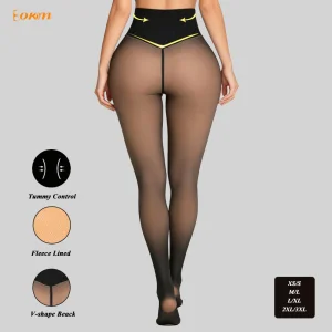 Warm Fleece Lined Sheer Tights