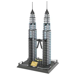 BEBRICKS Building Construction Series Wange 5213 Petronas Twin Towers Kuala Lumpur Malaysia Building blocks toy set for kids
