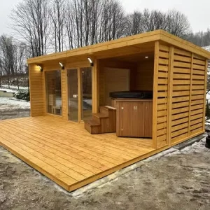 Large Size Outdoor Sauna Cabin House For 6-8 Person