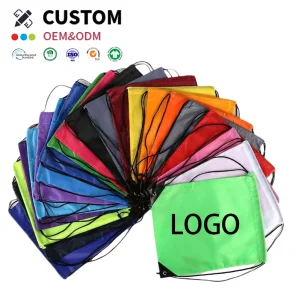 Customized Cinch Bag with Custom Logos