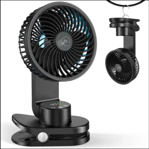 Socool 5000mAh Rechargeable Clip Fan 9 Speed Multifunction Turbo Ventilator Portable Shake Head for Outdoor Camping Household