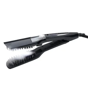 Professional Custom Ceramic Coated LED Display Electric Hair Straightener Curling Steam Flat Iron Auto Power-Off PTC Household
