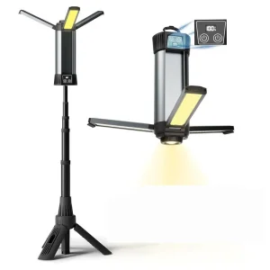 Multifunction Handheld Super Bright P50 LED Emergency Camping Light Stretched Tripod Big Magnet COB Work Light DC Power Supply