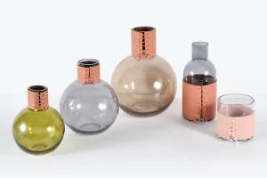 Classic European Colored Glass Vase