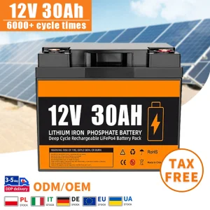 12V 30ah LiFePO4 Battery 200ah 100ah 300ah Solar Power Battery Pack for Home Battery Energy Storage System