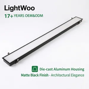 Ultra Thin Long Panel Recessed LED Linear Light Seamless Splicing Aluminum 30-100mm Width Office Supermarket Hospitality Project