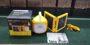 Top Sell Power Energy Portable LED Solar Lantern Light with Lighting/Mobile Charging