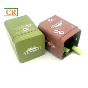 OEM 2.1 Inches Child Resistant Square Tin for Gummies Manufacturers, Supplier