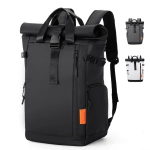 Unisex Large Capacity Roll Top Laptop Backpack