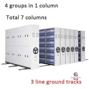 Electric High Density Storage Shelves with Software Control