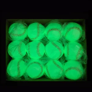 Handmade 9 Inches Outdoor Night Training Fluorescent Baseball Ball High Quality Baseball