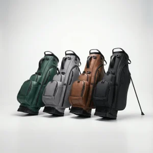 Custom Vintage Waterproof PU Leather Golf Stand Bag Lightweight Durable 4-Color Golf Bags