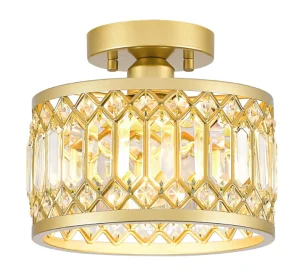 Crystal Ceiling Light Modern Round