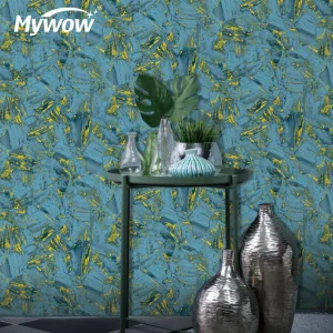 Best Selling PVC Gold Foil Wallpaper Light Luxury Famous Decoration