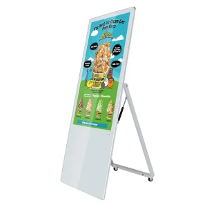 Indoor Retail Store LCD Poster Portable Kiosk Totem Advertising Equipment Display Player 32 43 49 55'' Shopping Mall OEM Vertical Floor Stand Ad Digital Signage