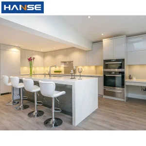 Modern Minimalistic Style Designs Small Complete Custom Home Furniture L Shaped Melamine Unit Cabinets Kitchen with Sink