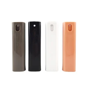 10ml Square Mini Travel Pocket Perfume Atomizer Alcohol Spray Glass Bottle With Plastic Cover Refillable Perfume Bottle
