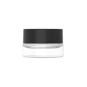 China Round Cosmetic Container 3g Luxury Travel Size Glass Jar