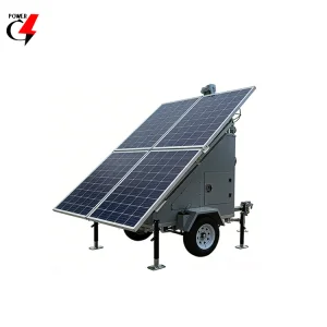 Torre de Luz Solar para Trailer 4X150W 5000K Luzes LED de Dia IP44 Sistema de Iluminação Externa