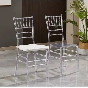 Clear Plastic Resin Transparent Event Tiffany Chiavari Phoenix Chairs for Wedding
