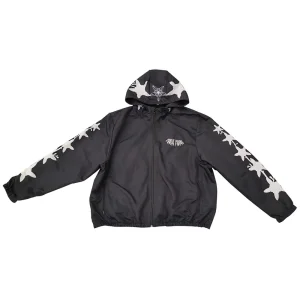 Custom Black Hooded Jacket
