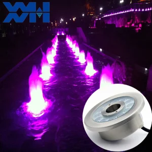 RoHS Outdoor IP68 Waterproof Submersible RGB DMX Underwater LED Fountains Lights