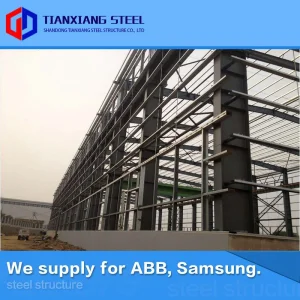 Q355b Tapered Section Steel Roof Truss Prefab Steel Workshop Building