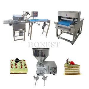 Durable Cake Cutter / Cake Filling Machine / Chocolate Coating Machine