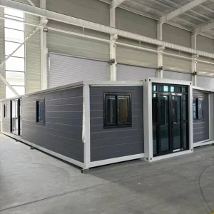 40ft Expandable Container House Modern Prefabricated Modular Double Wing Folding Mobile Clinic Classroom Office Space