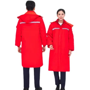 Long Cold-Proof Hooded Coat Custom Winter Cotton-Padded Long-Sleeve Warm Outdoor Anti-Static Unisex Workwear Jacket CE Certified