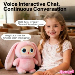 Hot Sale Talking Ai Vinyl Face Plush Stuffed Toy Custom Electronic AI Walking Singing Talking Soft Plush Toy