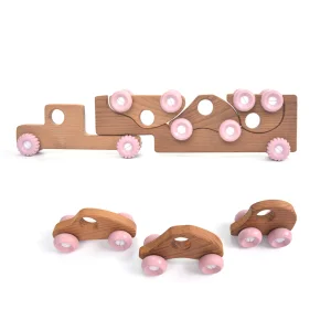New Product Baby Early Toys Children Learning Climbing Toy Natural Wooden Car Toy for Kids