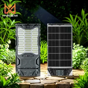 Lámpara de jardín solar elegante con batería de larga duración