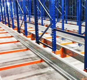 Customized Shuttle Rack System / Pallet Runner High Density Industrial Warehouse Storage Pallet Rack Shuttle Racking