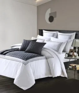 Luxury 100% Cotton Embroidered Hotel King Bedding Set for Hotel and Home