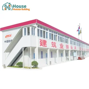 Wholesale Two-story red T-shaped prefabricated house
