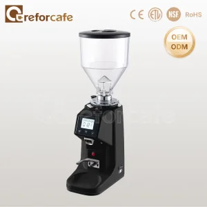 Stainless Steel 200W 500g Bean Capacity 60mm Flat Wheel Burr Electric Commercial Coffee Grinder Machine for Cafe